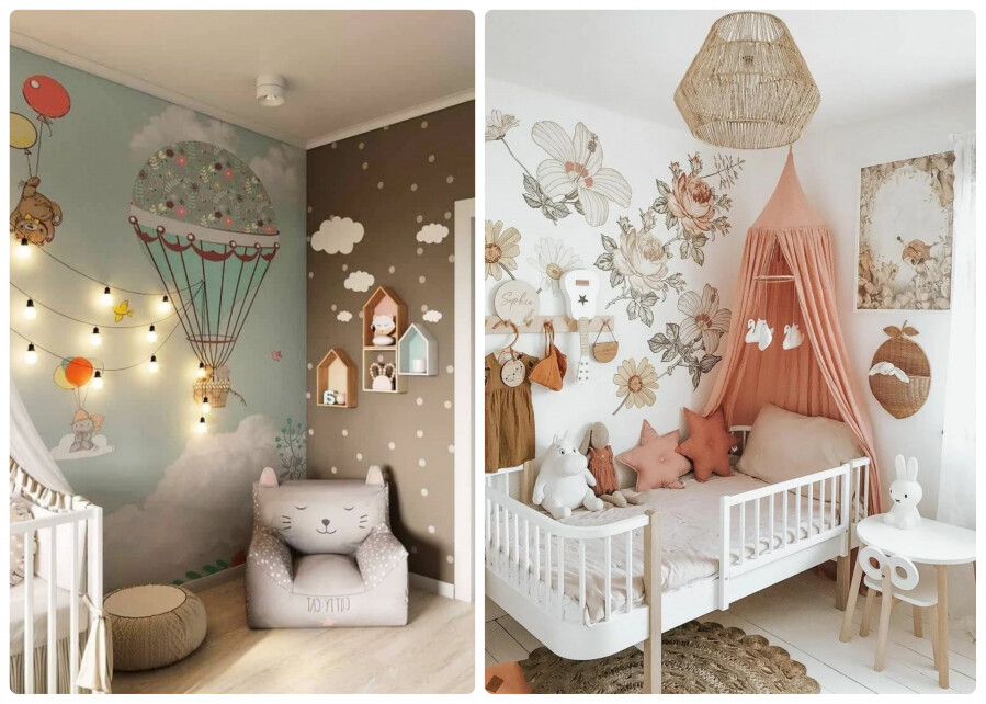 Дизайн комнаты для новорожденного - 67 фото