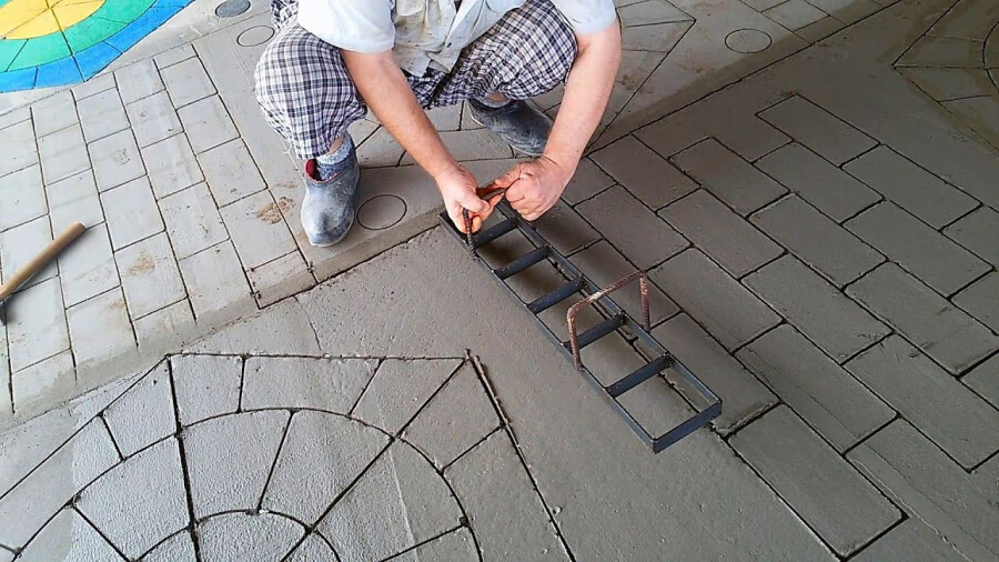 Оттиск на бетоне
