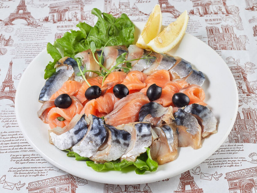 Украшение рыбной нарезки