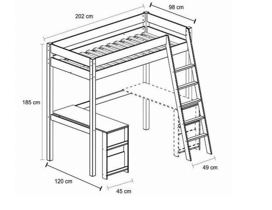 Вариант 4 схемы кровати-чердака | Дизайн детской комнаты, Кровать, Мебель на террасе