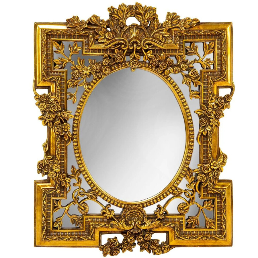 Резное золотое зеркало «Богемия»