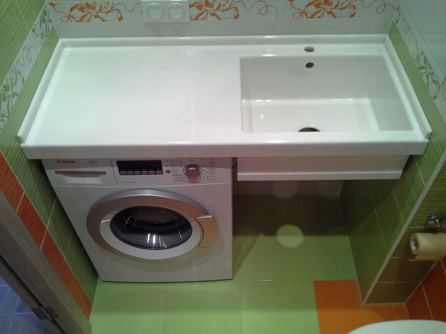 Раковина над стиральной машиной: стильная экономия квадратных метров