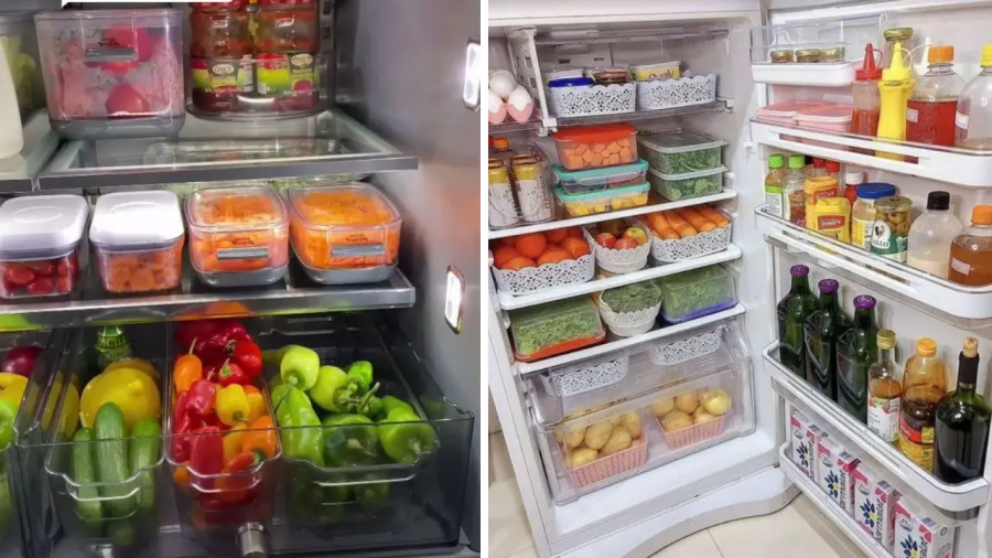 Streamlining of food storage in the refrigerator