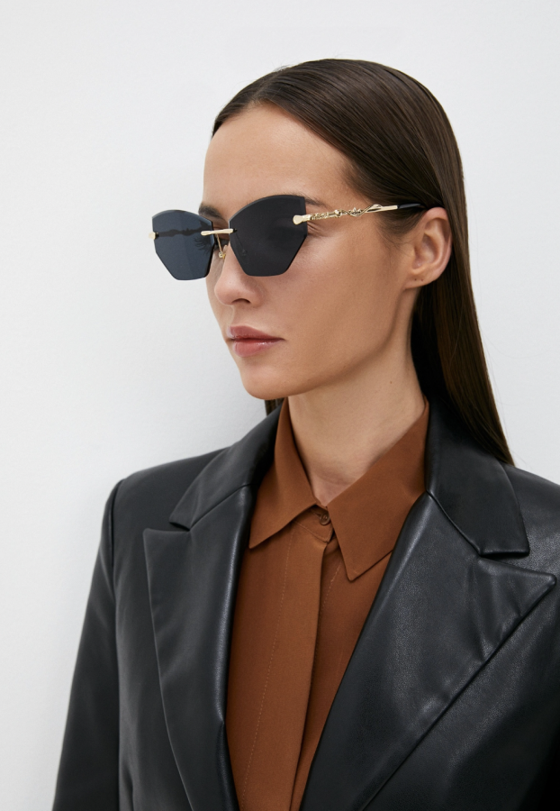 Солнцезащитные очки 2024 в оправе cat eye фото 3
