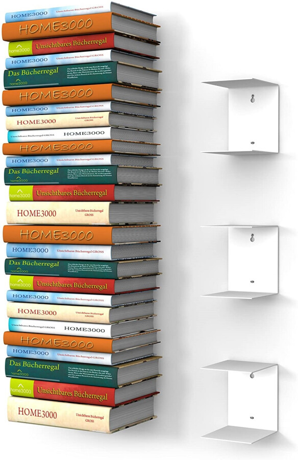 невидимые книжные полки в интерьере механизм крепления фото