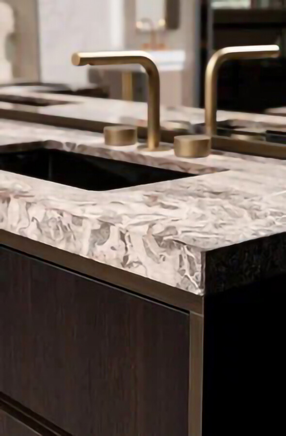 Подвесная столешница из Corian