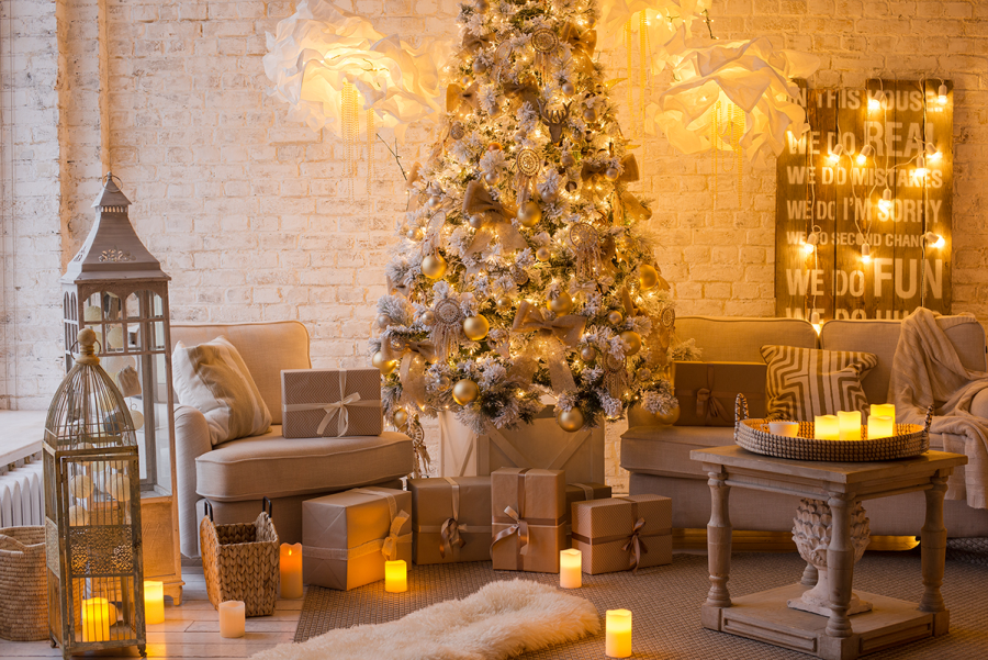 5 идей новогоднего декора квартиры и мастер-класс новогоднего декорирования свечи.