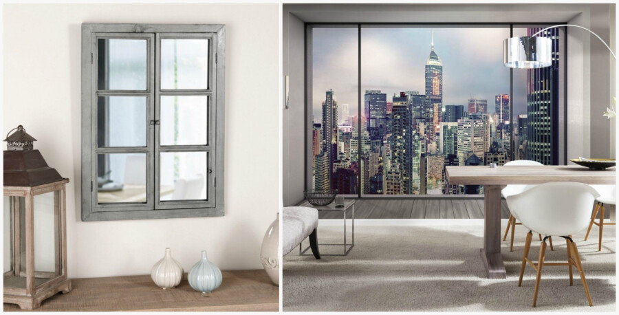 Имитация окна — как дизайнерское решение оформления современной квартиры