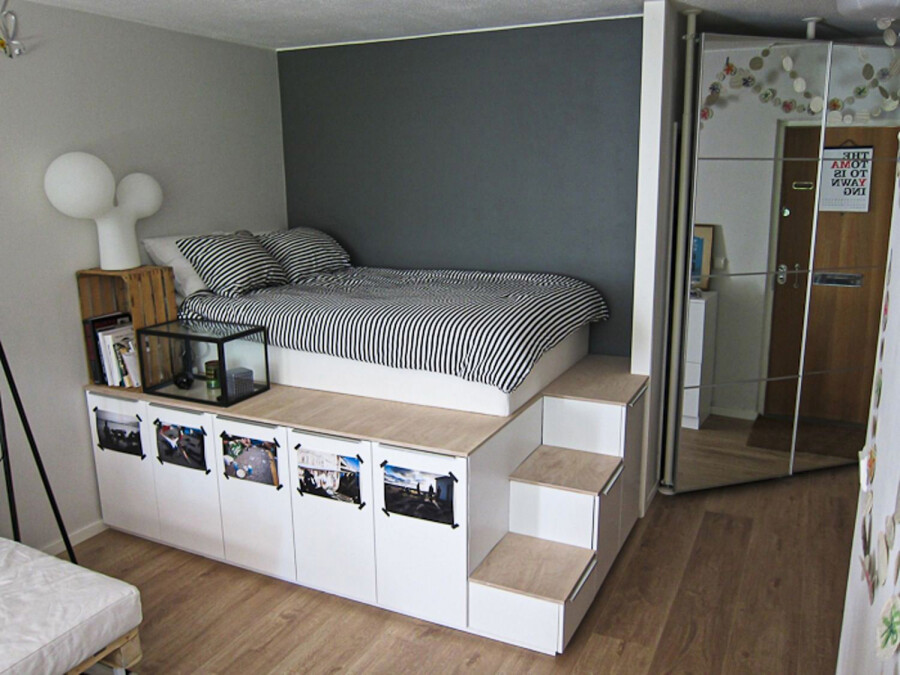 Кровать-подиум (80 фото): виды и модели, фото каталог, красивые идеи для интерьера спальни
