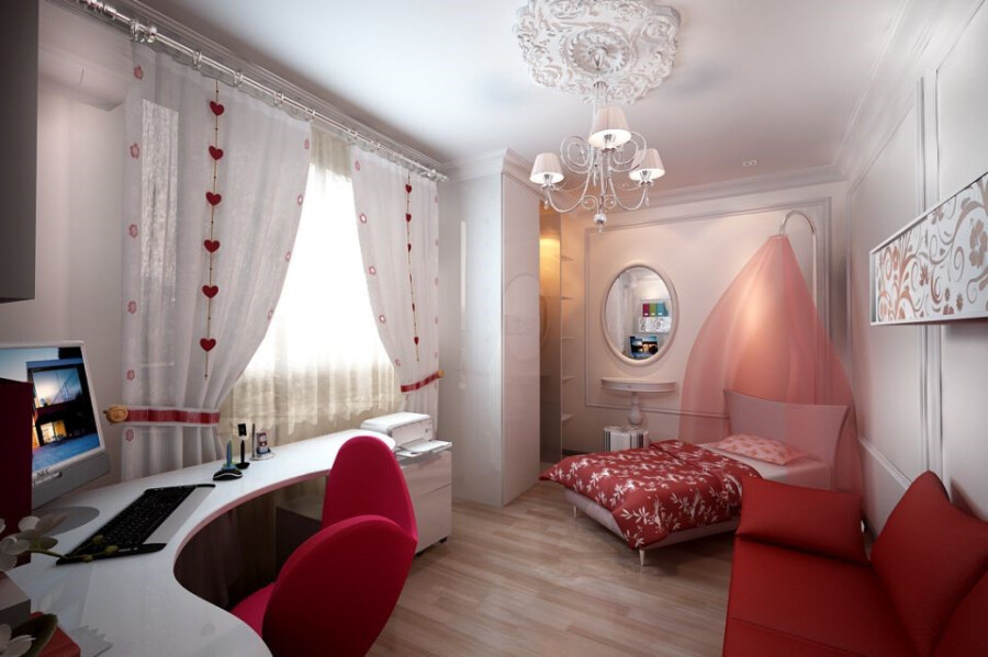 Красивый дизайн комнаты для девушки (44 фото)