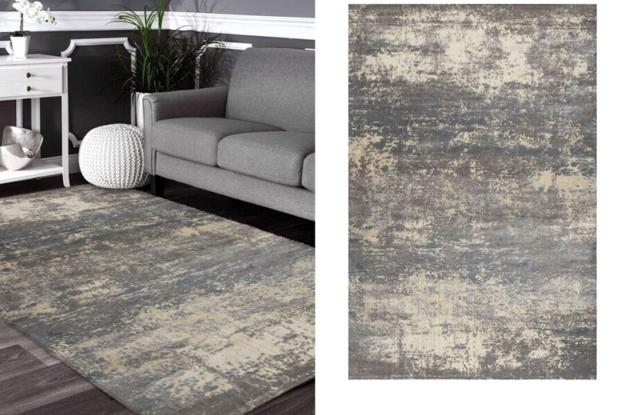 Carpet 80x150 cm gray Loft Grey Blue