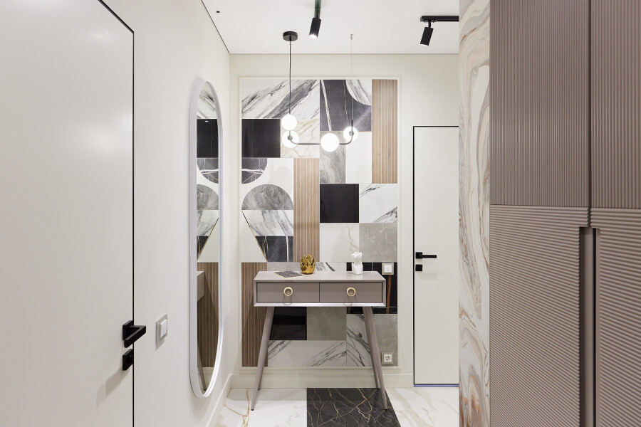Accented porcelain panel