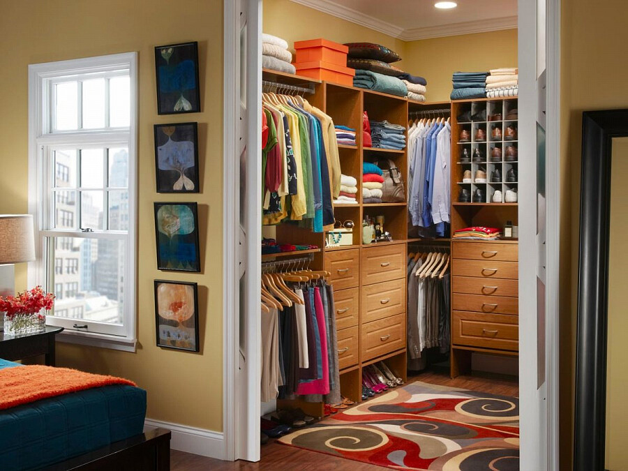 7 оригинальных идей для создания гардеробной в маленькой квартире