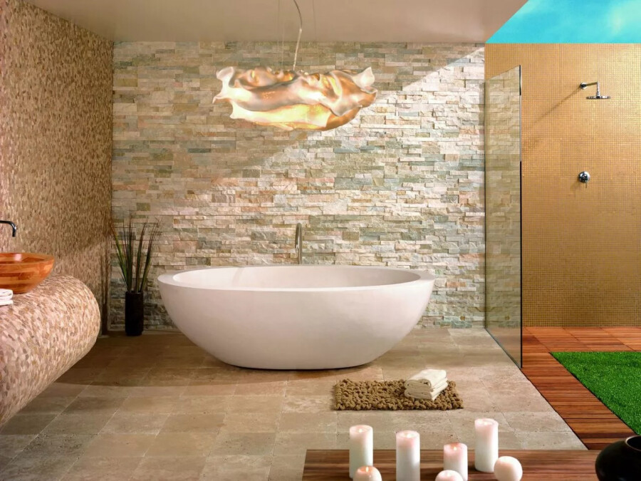 Камень в интерьере ванной: природный дар для удивительного дизайна