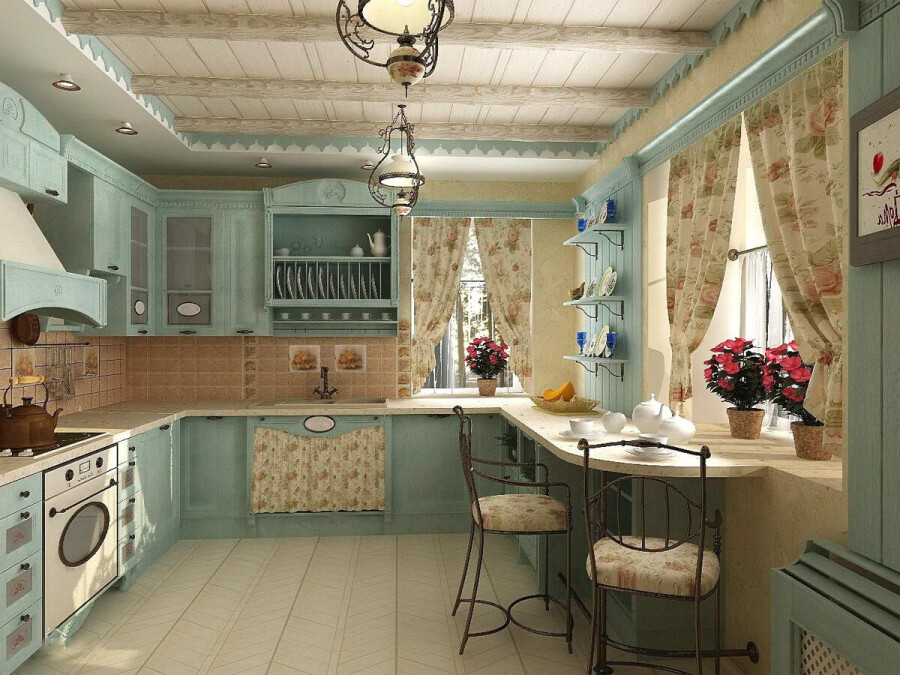 Как оформить шторы на кухне: 20 оригинальных идей