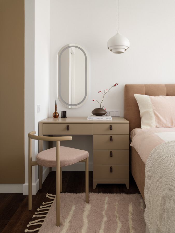 Toilet table by the bed