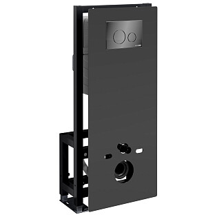 Инсталляция для подвесного унитаза с кнопкой смыва черная Glan 66TLT.010.ME.BL.PB02