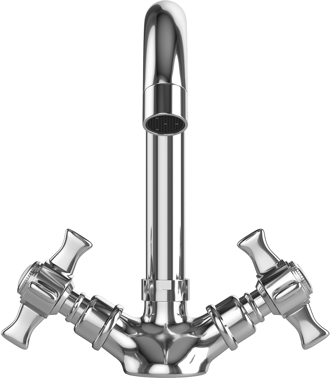 Смеситель для раковины двухвентильный хром Diwo "Самара" SA-01cr - изображение 8