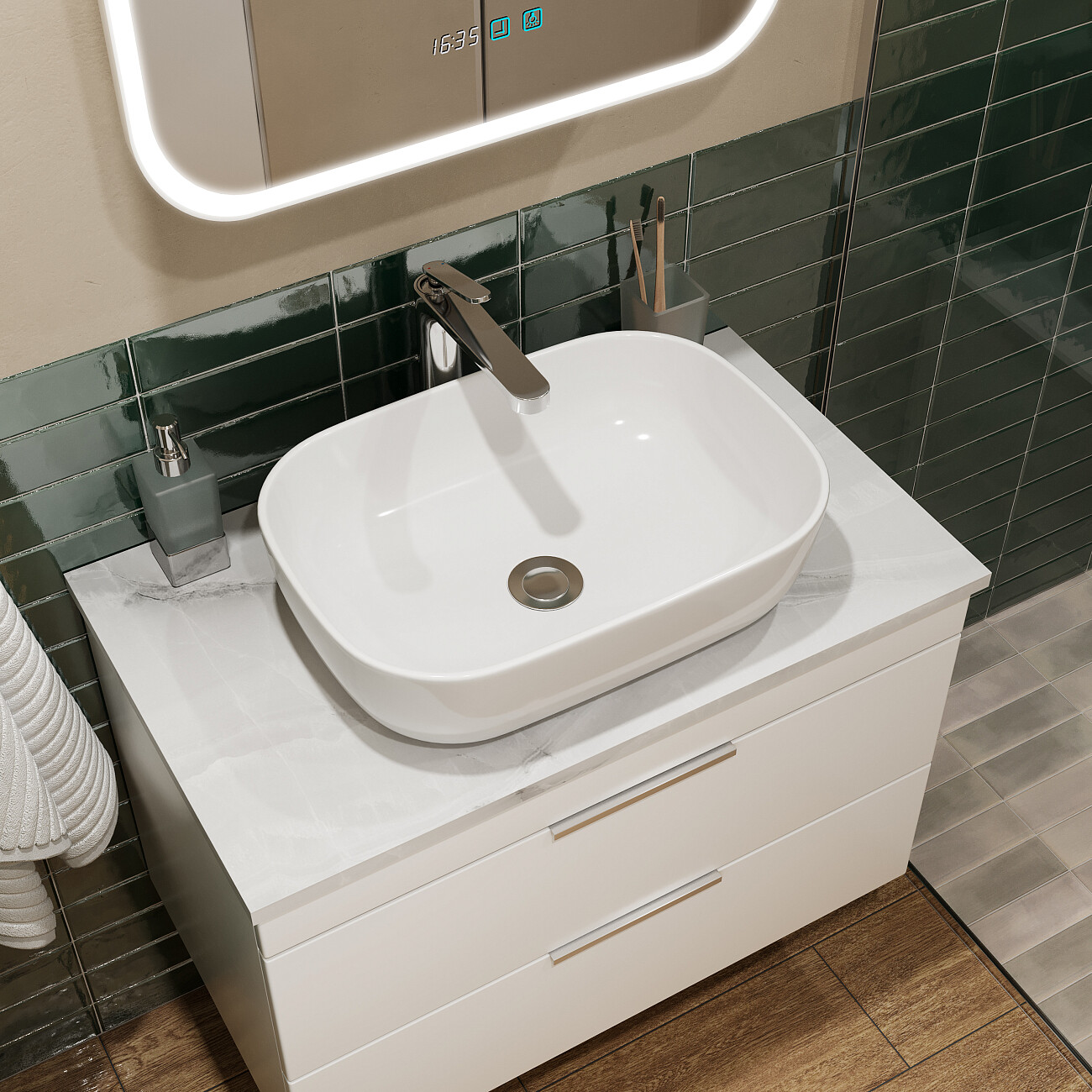 Смеситель для раковины однорычажный хром Stworki "Молде" ML-02cr - изображение 9