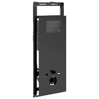 Инсталляция для подвесного унитаза с черной матовой кнопкой Wasserkraft Salm 27TLT.010.ME.BL.MB04