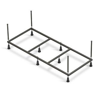 Рама для ванны стальная 170 см черная Cersanit Virgo K-RW-VIRGO*170n