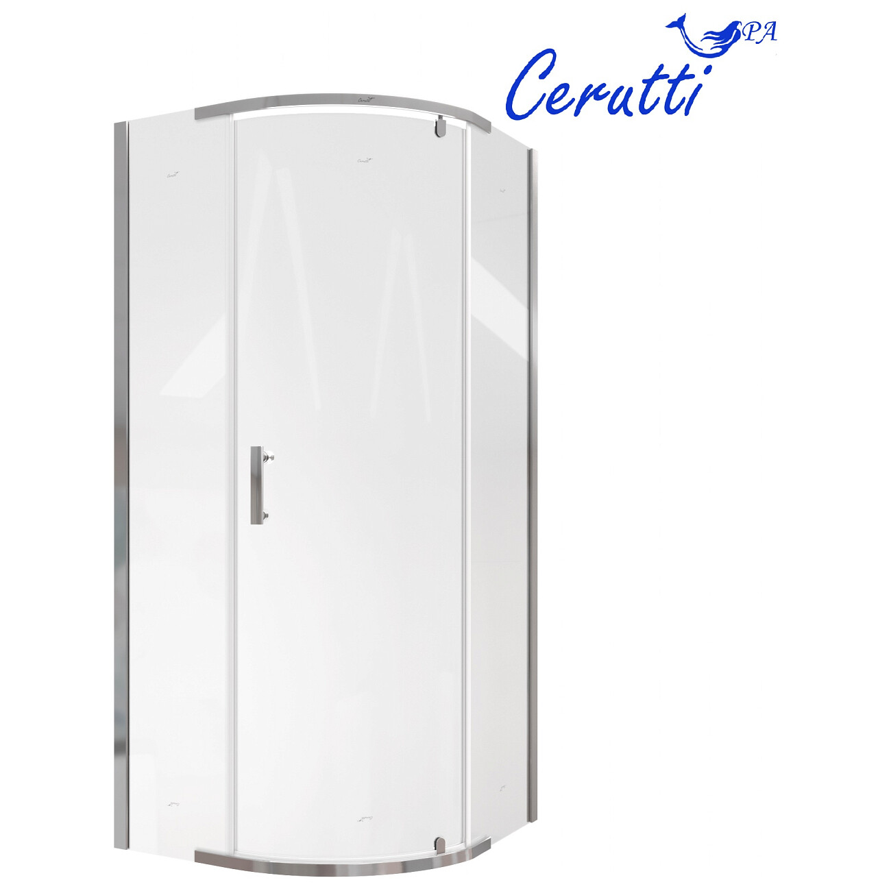 Душевой уголок четверть круга 90x90 см хром Cerutti SPA Korra Z90T - изображение 2