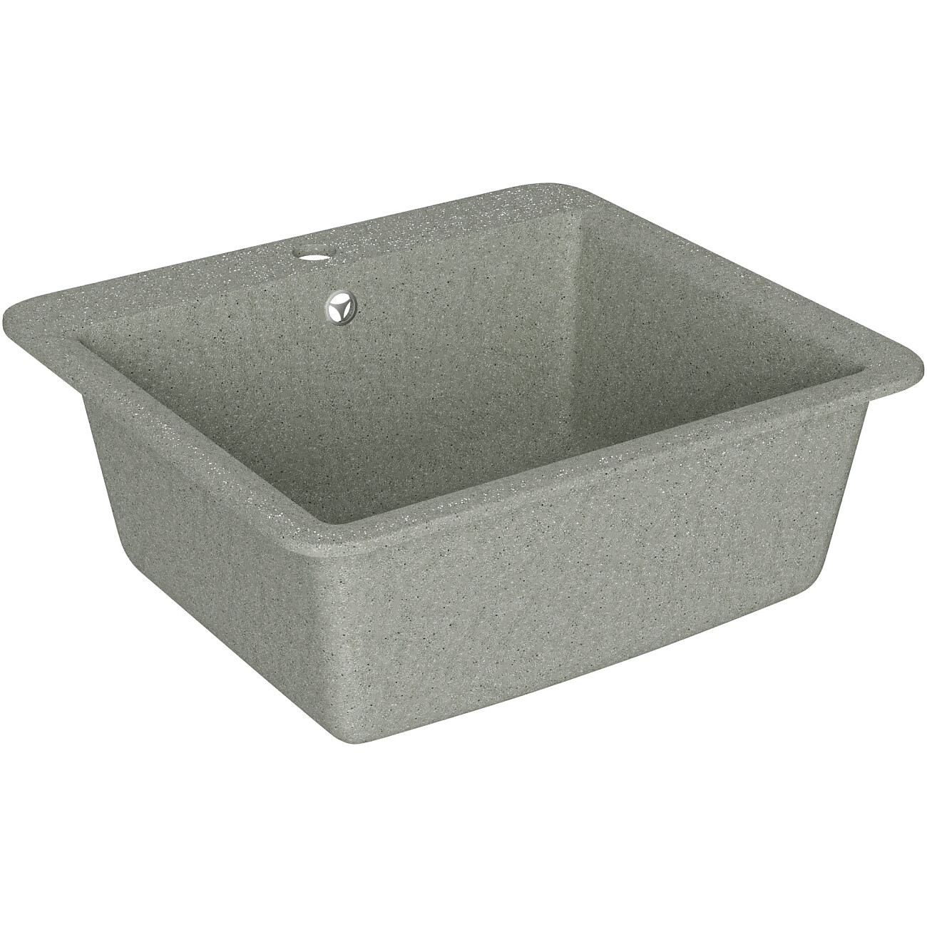 Мойка кухонная из искусственного мрамора прямоугольная 50х55 см серая Domaci "Парма" V-251 - изображение 3