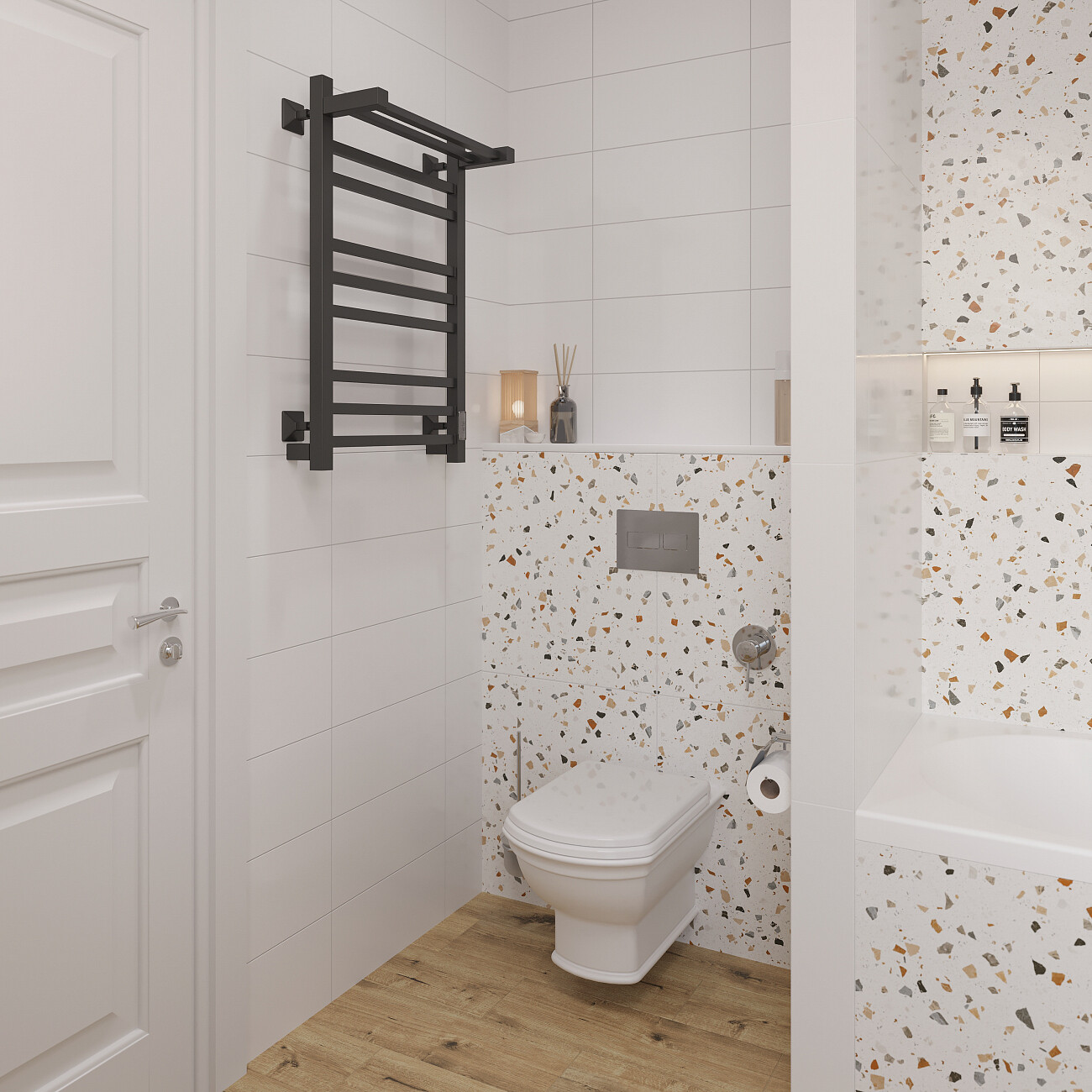 Полотенцесушитель электрический 80х50 см черный Ewrika "Пенелопа КВ" - изображение 4