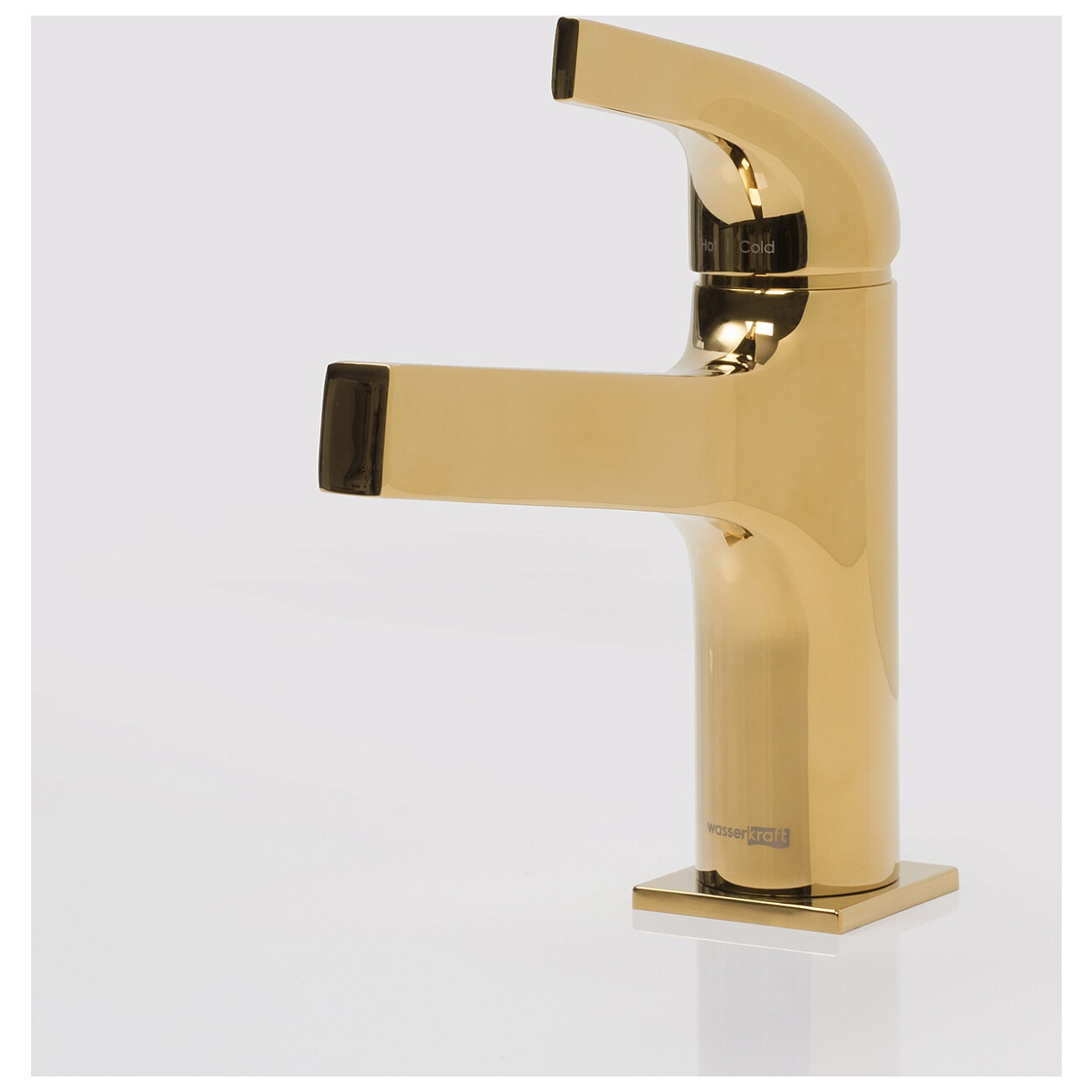 Смеситель для раковины из латуни золотой Wasserkraft 7103 - изображение 10