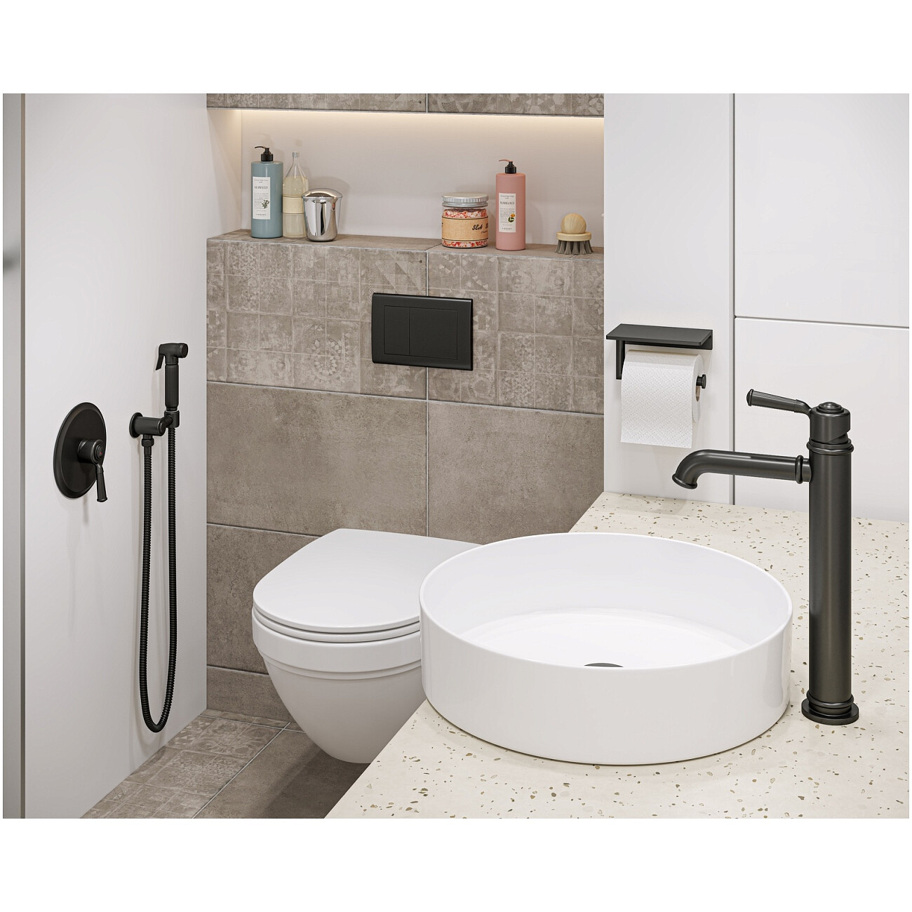 Смеситель для раковины-чаши черный Timo Arisa 5311-03F - изображение 2