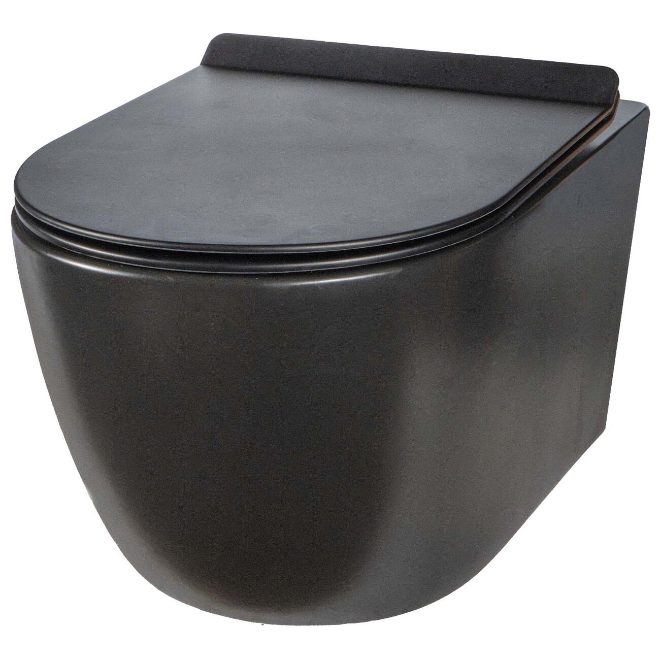 Унитаз подвесной с крышкой черный Creto Logan L1 1001-002-L1BLMAT ...