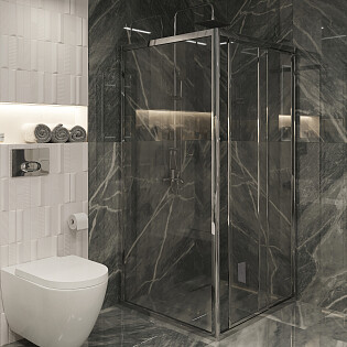 Душевой уголок прямоугольный 100х110 см хром Artemis Limos 940