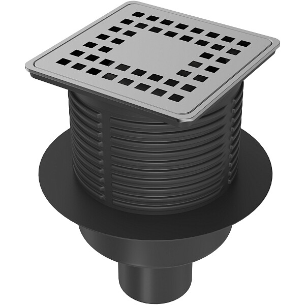 Душевой трап квадратный с прямым выпуском 10 см хром Ck Drain 3000-0010 - изображение 1