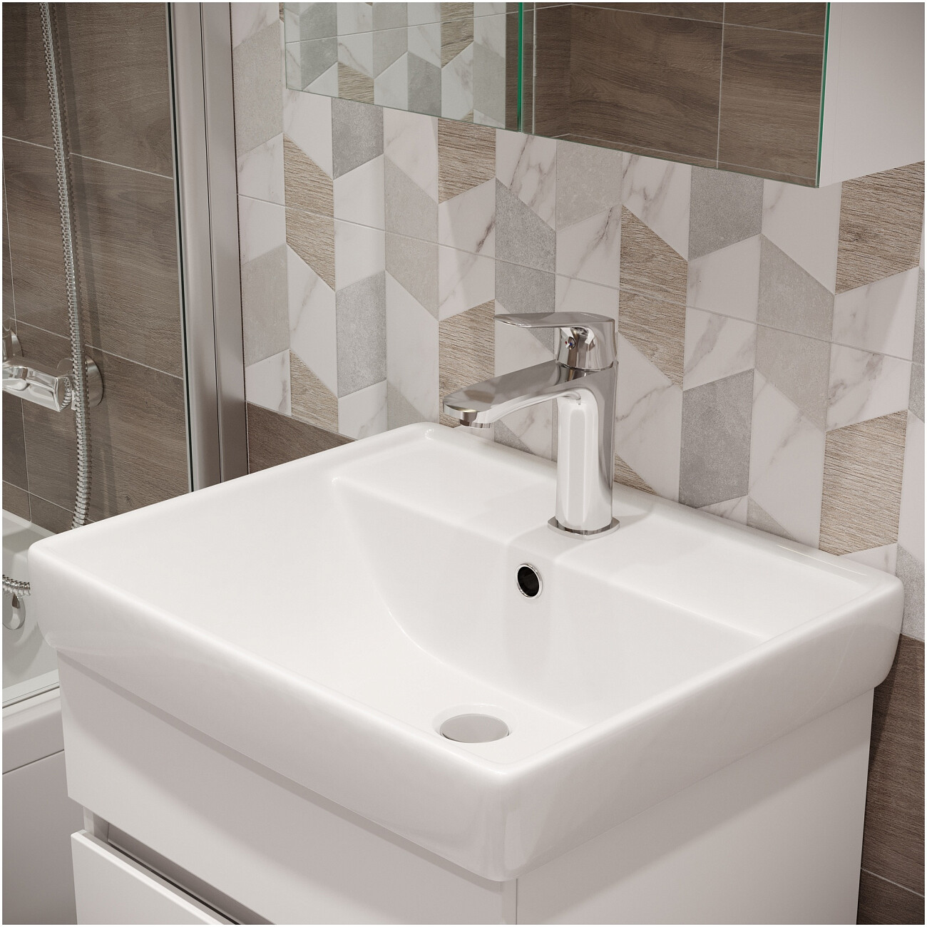 Смеситель для раковины однорычажный хром Stworki "Ши" S16010CR - изображение 6