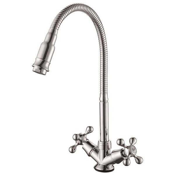 Смеситель для кухни с гибким изливом хром D-Lin D151810-Q - изображение 1