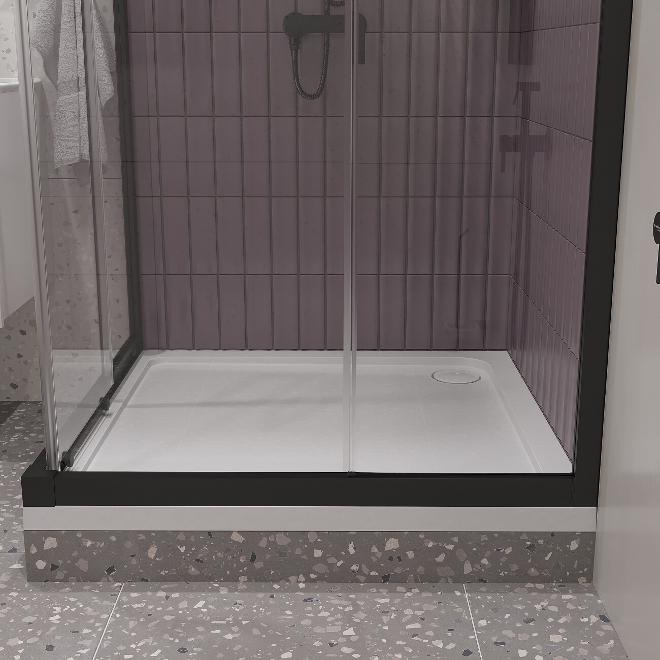 Душевой уголок с раздвижными дверьми 100х100 см черный матовый Stworki "Дублин" 3GW070TTKK000 - изображение 5