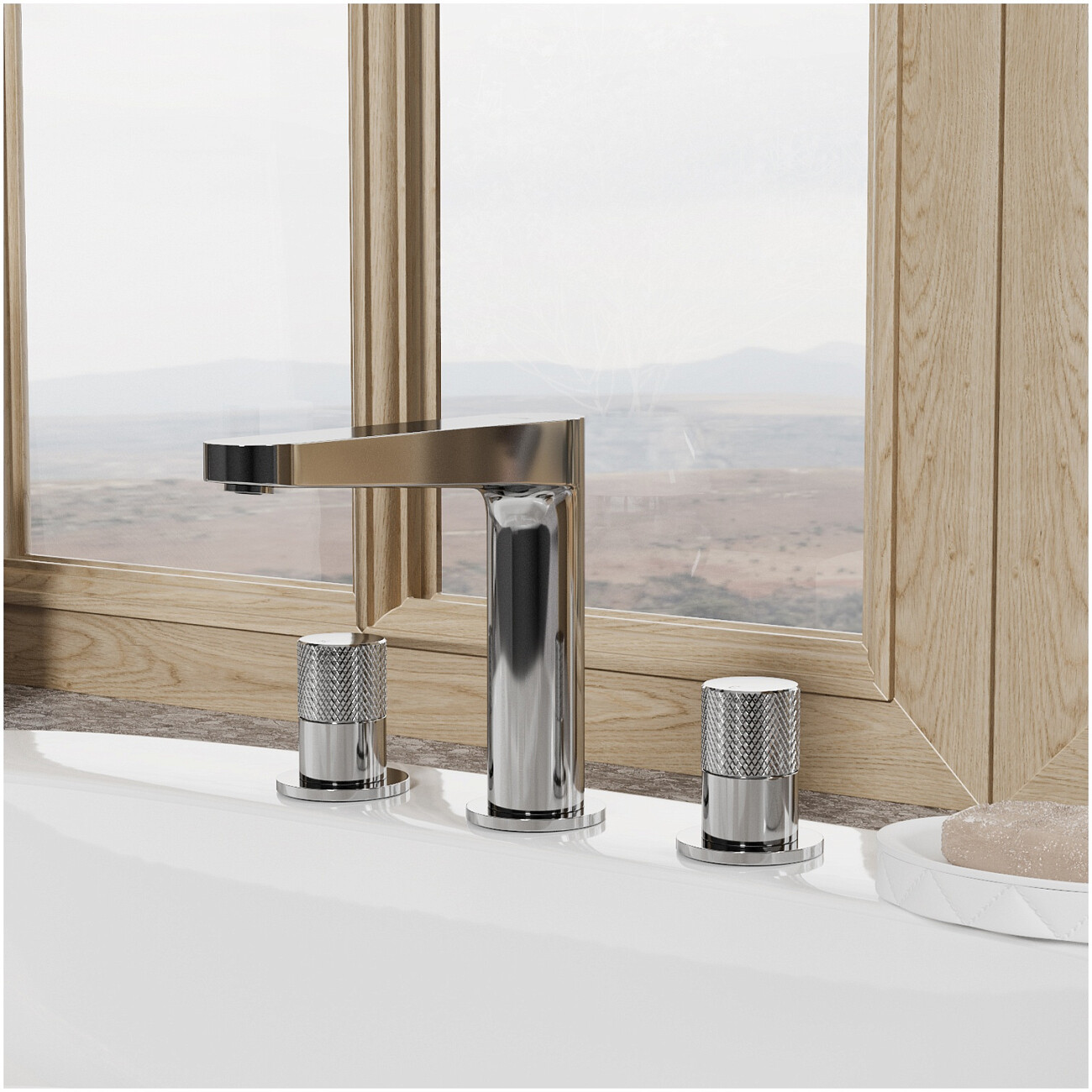 Смеситель для раковины встраиваемый из латуни хром Wasserkraft 4635 - изображение 5