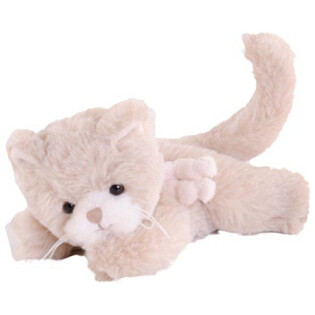 Плюшевый котенок 18 см бежевый Little Catty