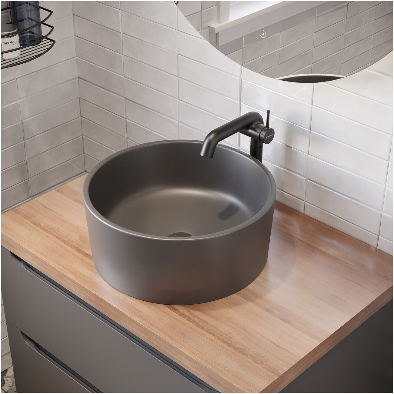 Смеситель для раковины однорычажный черный Stworki "Лунд" S25020BK - изображение 7