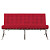 Диван двухместный прямой красный со стежкой Barcelona