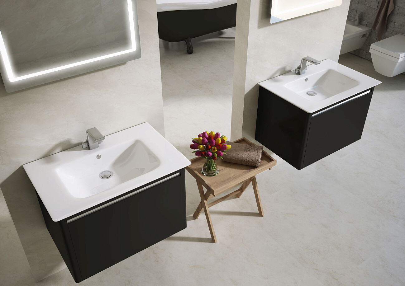 Раковина накладная керамическая прямоугольная 47х69 см белая Stworki "Мосс" 70 14070-KL - изображение 4