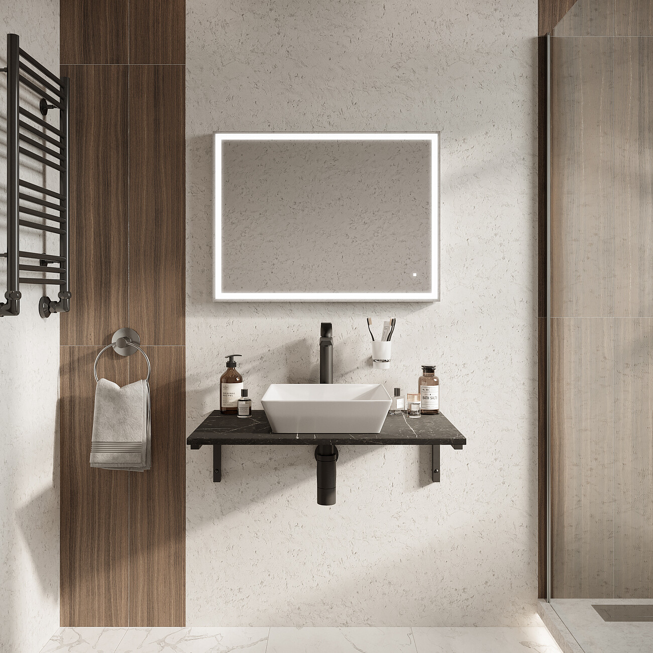 Раковина накладная керамическая квадратная 40 см белая Stworki 3040-KL - изображение 5