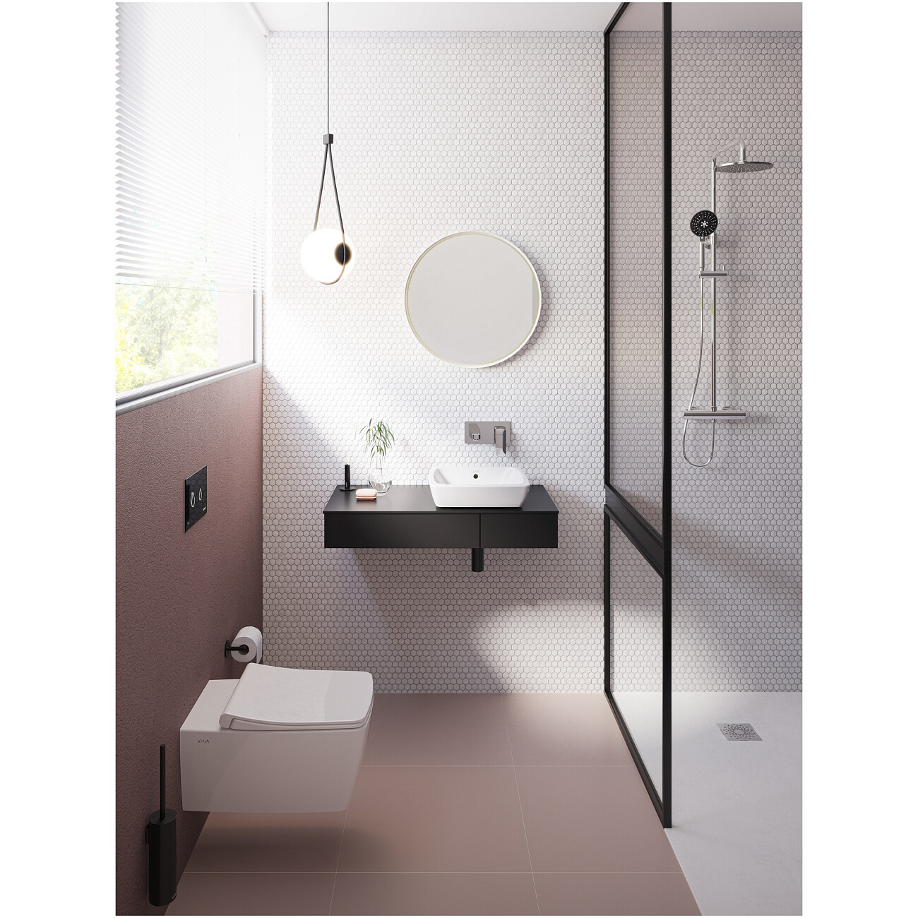 Смеситель для раковины встраиваемый однорычажный хром Vitra Root Square A42738EXP - изображение 3