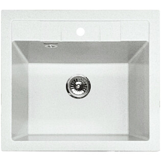 Мойка кухонная мраморная прямоугольная иней Granfest Quadro Q-561 иней