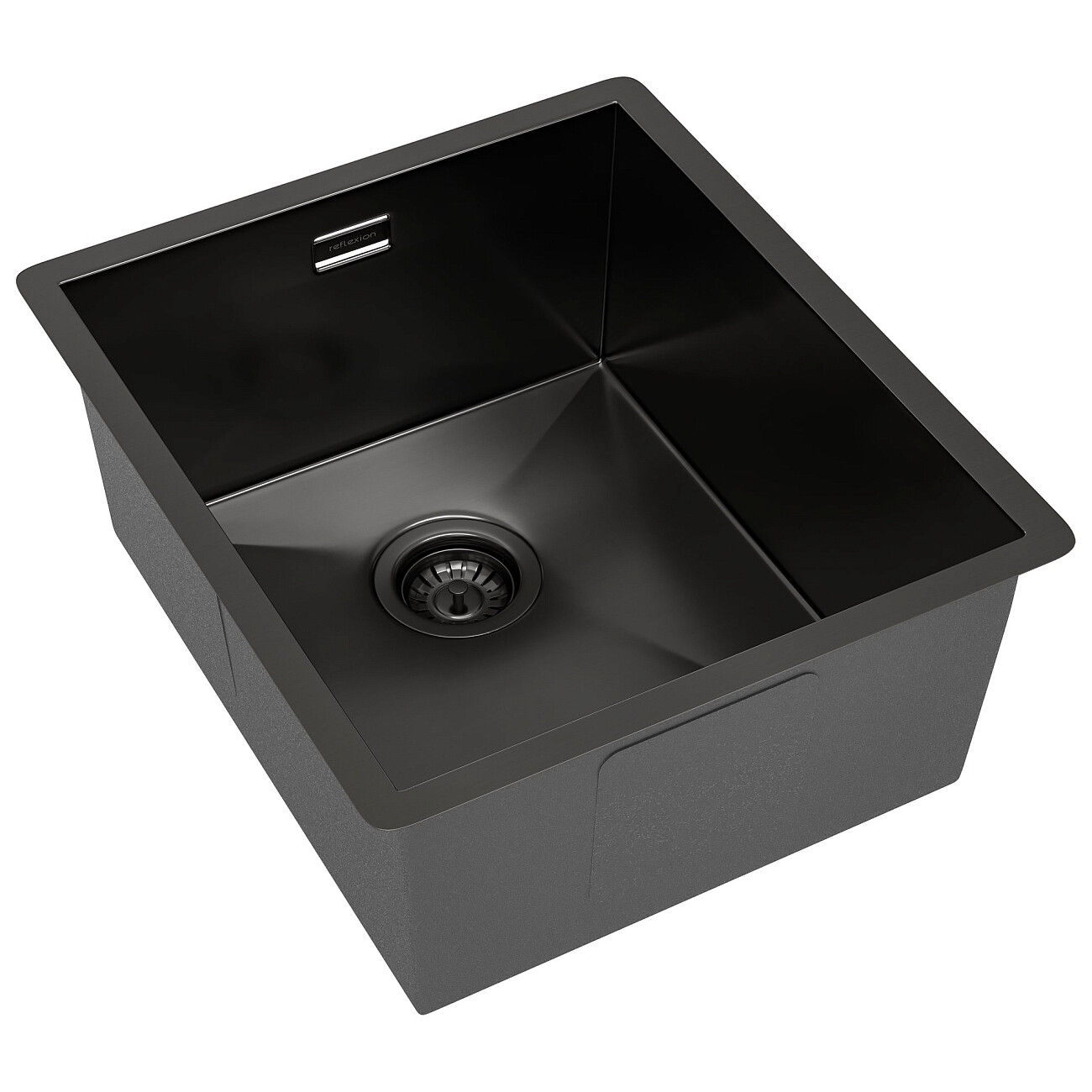 Кухонная мойка из нержавеющей стали 44х38 см оружейная сталь Reflexion Como RX2038BL - изображение 4