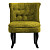 Кресло мягкое с деревянными ножками оливковое Dawson