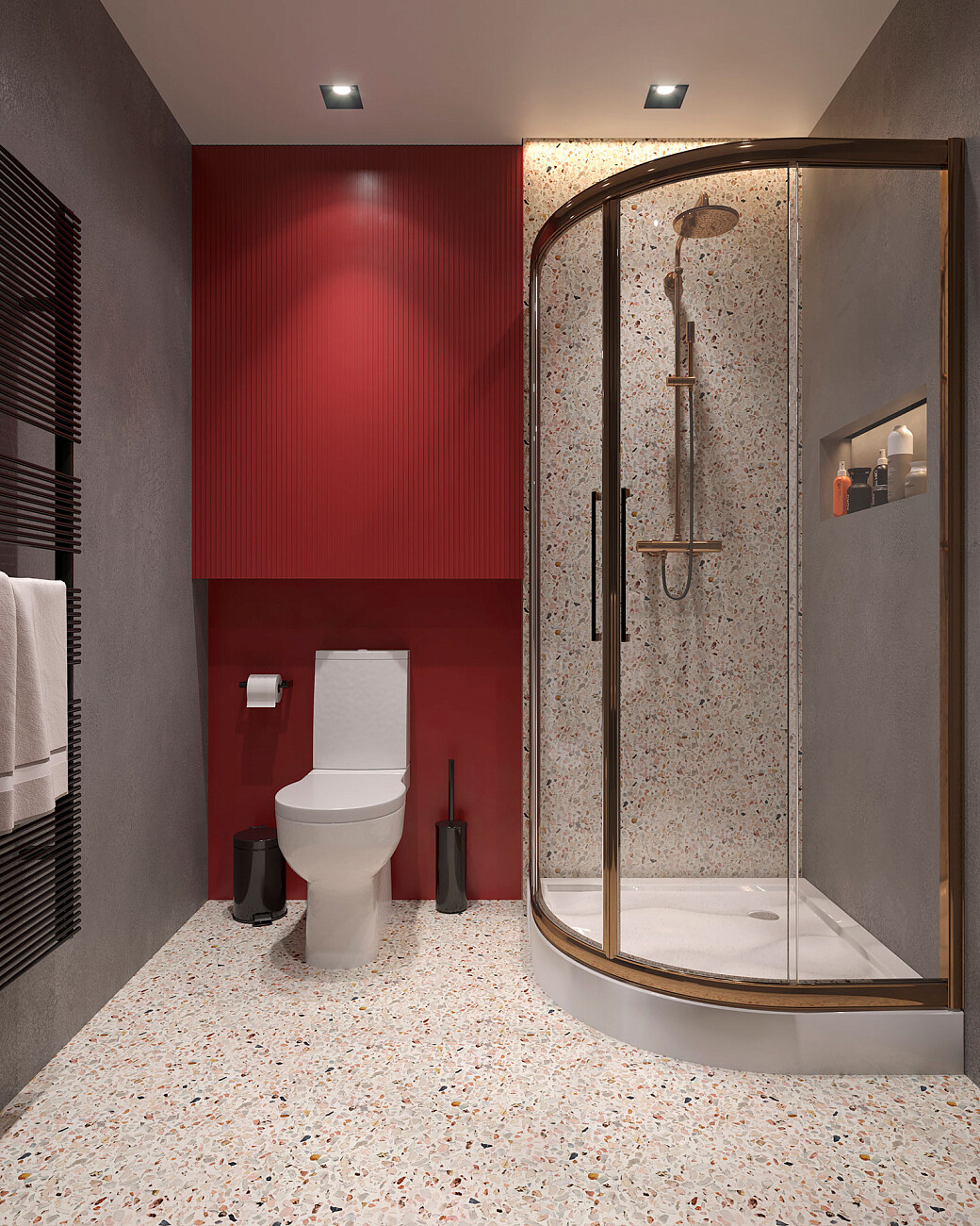 Душевой уголок 89x89 см с низким поддоном прозрачный, хром Diwo "Псков" - изображение 5