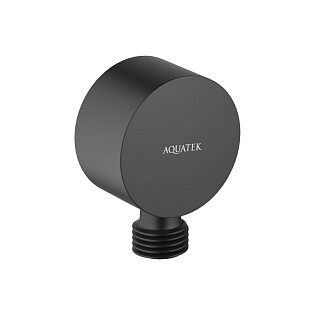 Шланговое подсоединение черное матовое Aquatek AQ2457MB