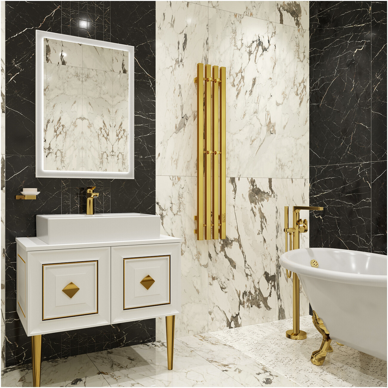 Полотенцесушитель электрический   золото глянцевое Ewrika "Пенелопа" P4 120 - изображение 7