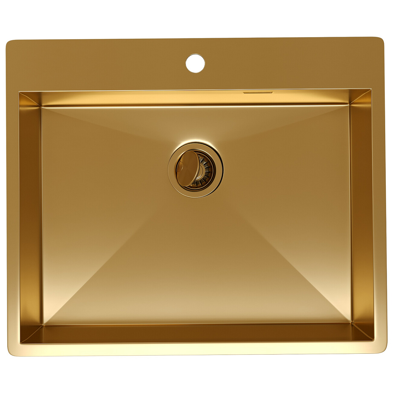 Кухонная мойка из нержавеющей стали 50х60 см брашированное золото Reflexion Iseo RX2260GD - изображение 2